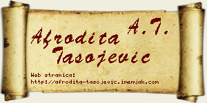 Afrodita Tasojević vizit kartica